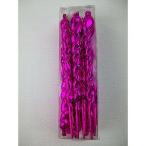 15 Hot Pink Shiny Icicle Ornaments Christmas Tree Ugly Sweater